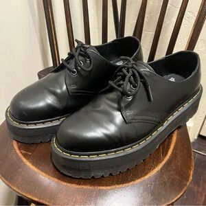 Dr. Martens 1461 Quad Black Polished Smooth Size Womens 10 Mens 9